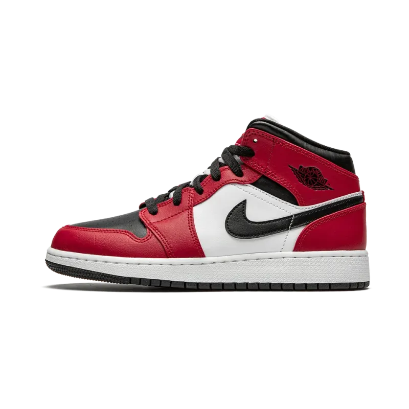 Jordan Air Jordan 1 Mid GS Chicago Black Toe Grade School
