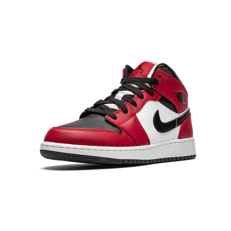 Jordan Air Jordan 1 Mid GS Chicago Black Toe Grade School