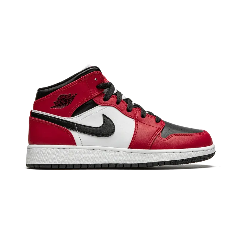 Jordan Air Jordan 1 Mid GS Chicago Black Toe Grade School