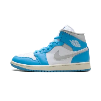 Jordan Jordan 1 Mid WMNS Dark Powder Blue White Sail Neutral Grey Womens