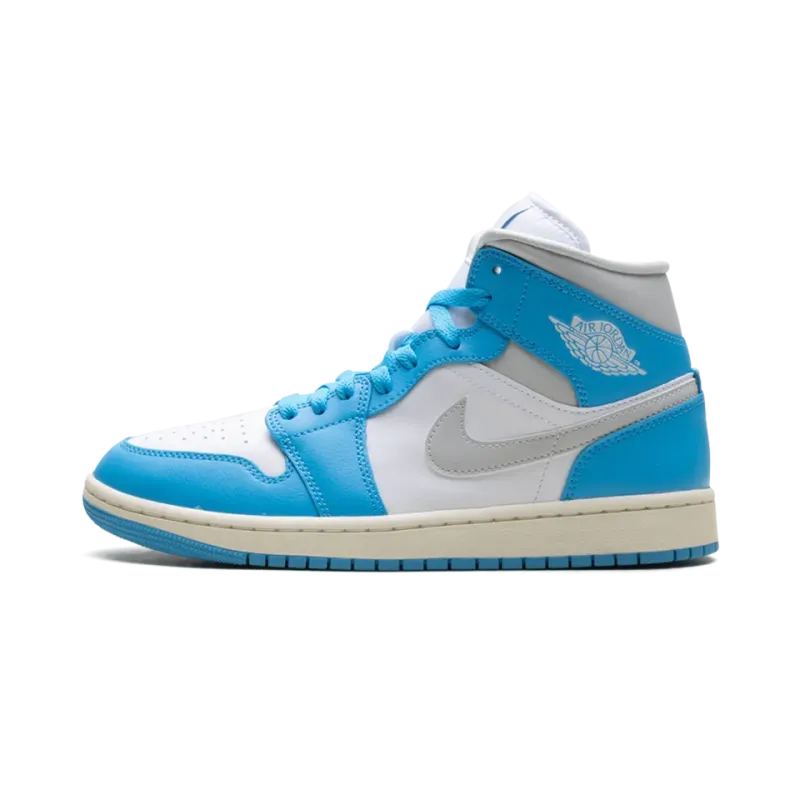 Jordan Jordan 1 Mid WMNS Dark Powder Blue White Sail Neutral Grey Womens