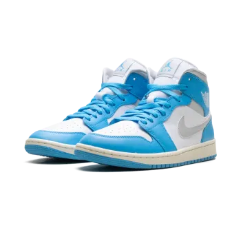 Jordan Jordan 1 Mid WMNS Dark Powder Blue White Sail Neutral Grey Womens
