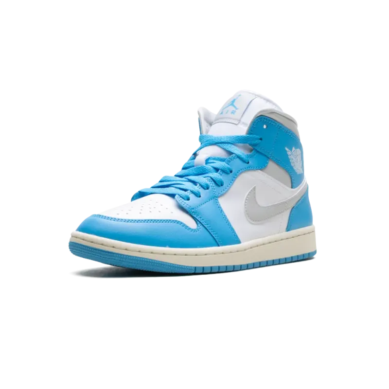 Jordan Jordan 1 Mid WMNS Dark Powder Blue White Sail Neutral Grey Womens