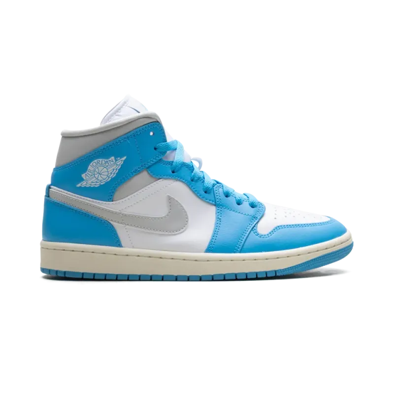 Jordan Jordan 1 Mid WMNS Dark Powder Blue White Sail Neutral Grey Womens
