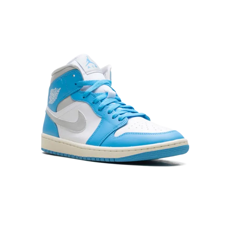Jordan Jordan 1 Mid WMNS Dark Powder Blue White Sail Neutral Grey Womens