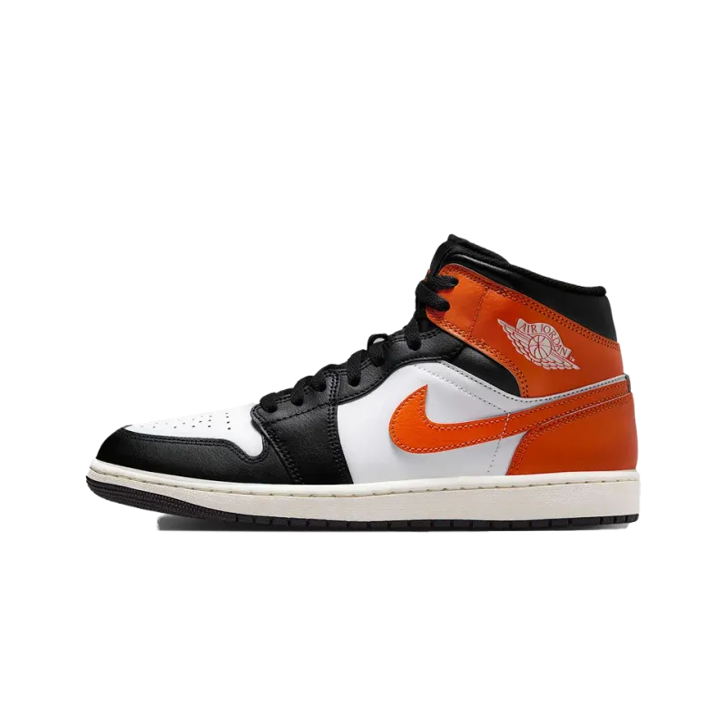 Jordan Air Jordan 1 Mid Black Toe Starfish Mens