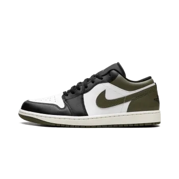 Jordan Air Jordan 1 Low Black Toe Medium Olive Mens