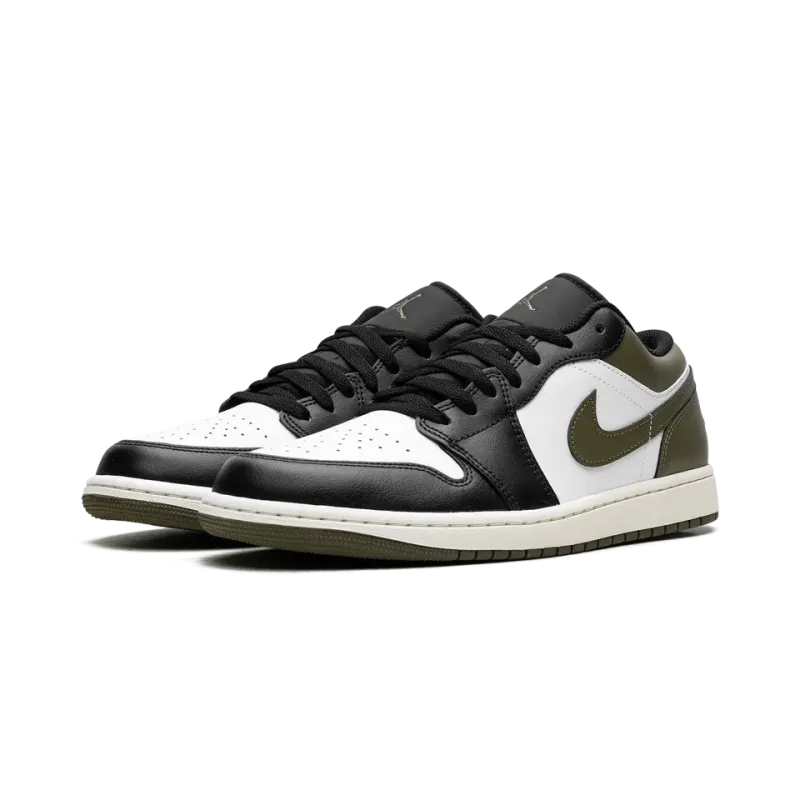 Jordan Air Jordan 1 Low Black Toe Medium Olive Mens