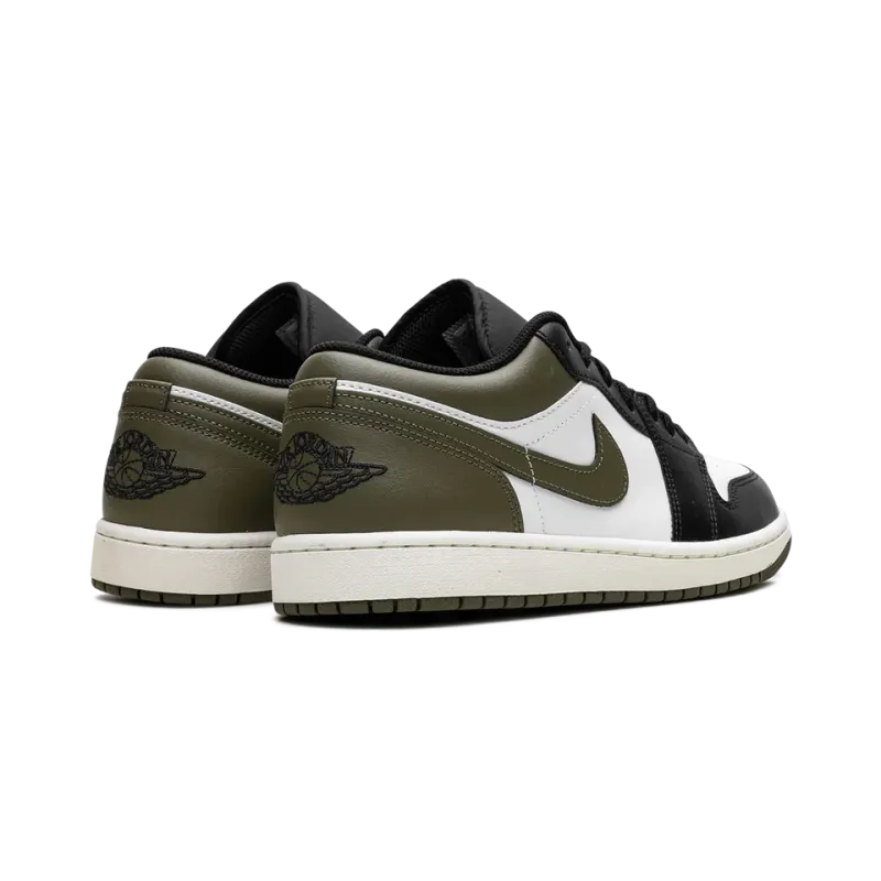Jordan Air Jordan 1 Low Black Toe Medium Olive Mens