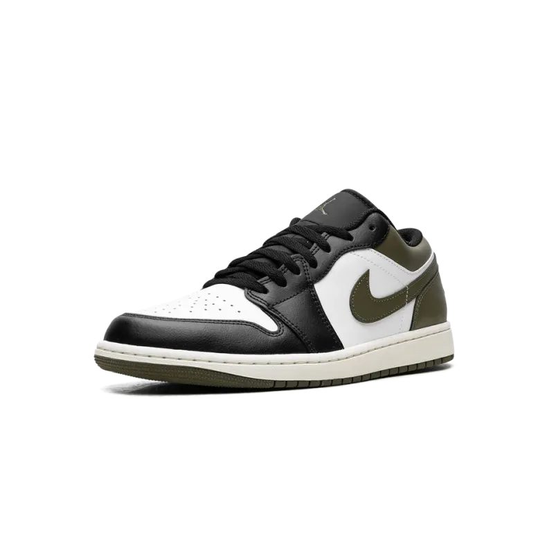 Jordan Air Jordan 1 Low Black Toe Medium Olive Mens