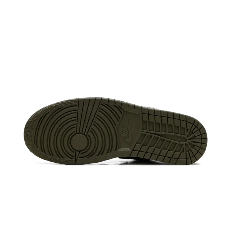 Jordan Air Jordan 1 Low Black Toe Medium Olive Mens