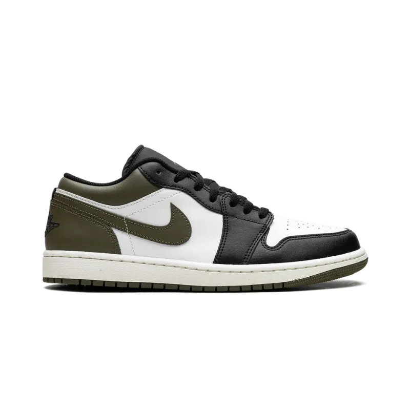 Jordan Air Jordan 1 Low Black Toe Medium Olive Mens
