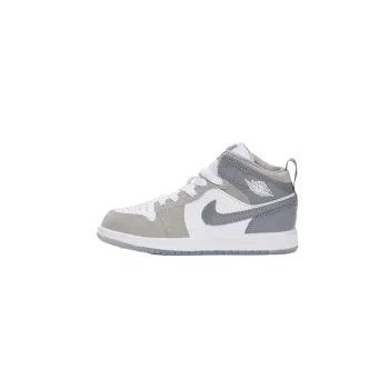 Jordan Air Jordan 1 Mid SE PS White Medium Grey Cool Grey Pre School