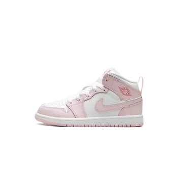 Jordan Jordan 1 Mid PS Pink Foam Fire Red White Pre School