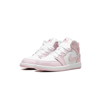 Jordan Jordan 1 Mid PS Pink Foam Fire Red White Pre School