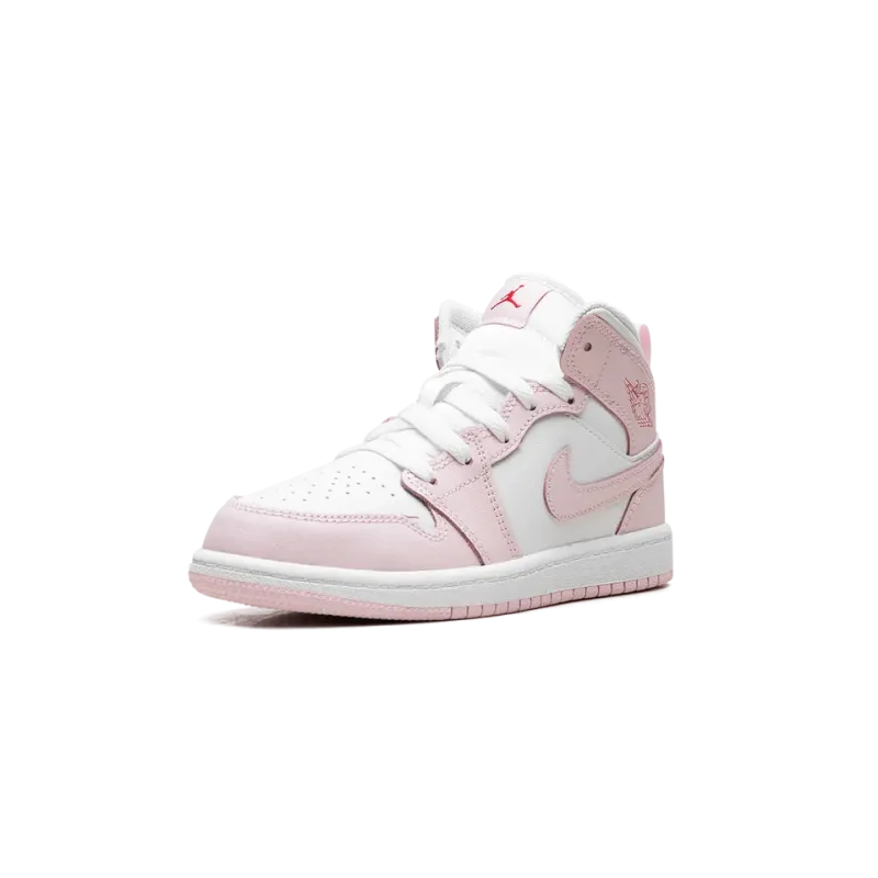 Jordan Jordan 1 Mid PS Pink Foam Fire Red White Pre School