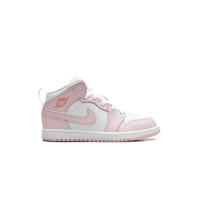 Jordan Jordan 1 Mid PS Pink Foam Fire Red White Pre School