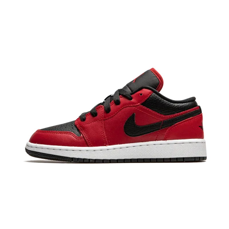 Jordan Air Jordan 1 Low GS Black Pebbled Grade School