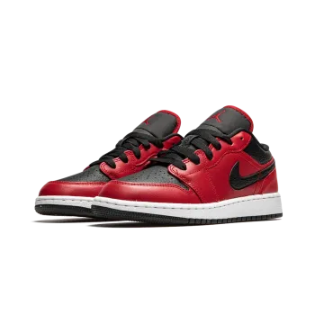 Jordan Air Jordan 1 Low GS Black Pebbled Grade School