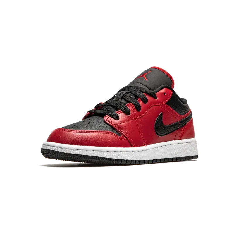 Jordan Air Jordan 1 Low GS Black Pebbled Grade School