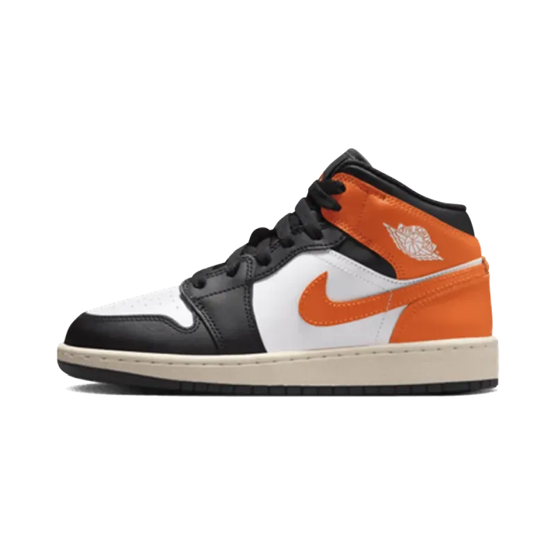 Jordan Air Jordan 1 Mid GS Starfish Black Toe Grade School