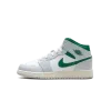 Jordan Jordan 1 Mid GS White Pure Platinum Pine Green Grade School