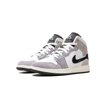 Jordan Air Jordan 1 Mid SE Craft GS Cement Grey Grade School