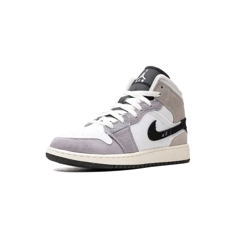 Jordan Air Jordan 1 Mid SE Craft GS Cement Grey Grade School