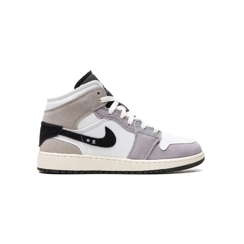 Jordan Air Jordan 1 Mid SE Craft GS Cement Grey Grade School