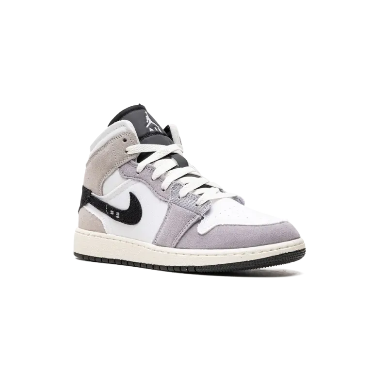 Jordan Air Jordan 1 Mid SE Craft GS Cement Grey Grade School