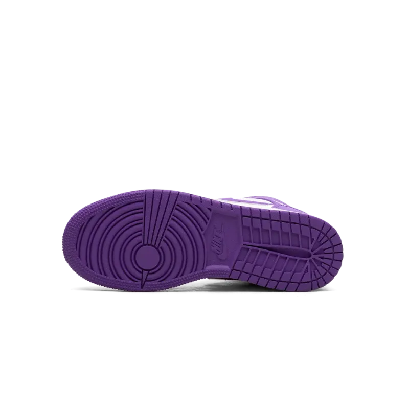Jordan AIR JORDAN 1 MID GS White / Purple Venom Grade School