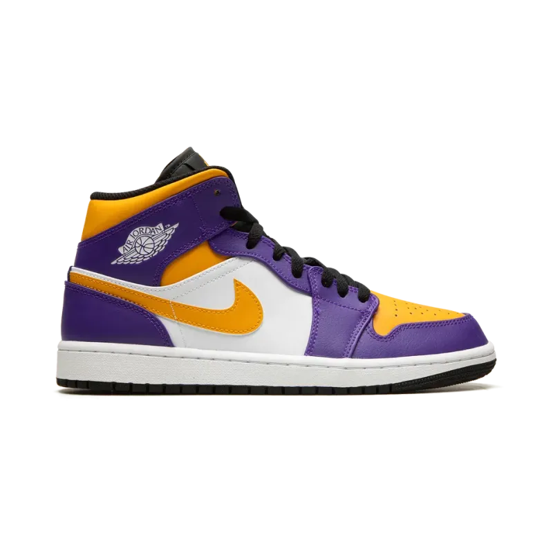 Jordan Air Jordan 1 Mid Lakers Mens
