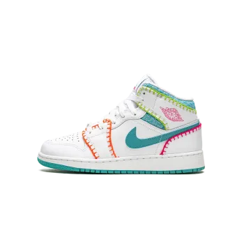 Jordan Jordan 1 Mid GS Multi Knit Grade School
