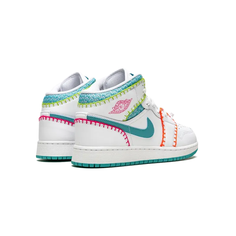 Jordan Jordan 1 Mid GS Multi Knit Grade School