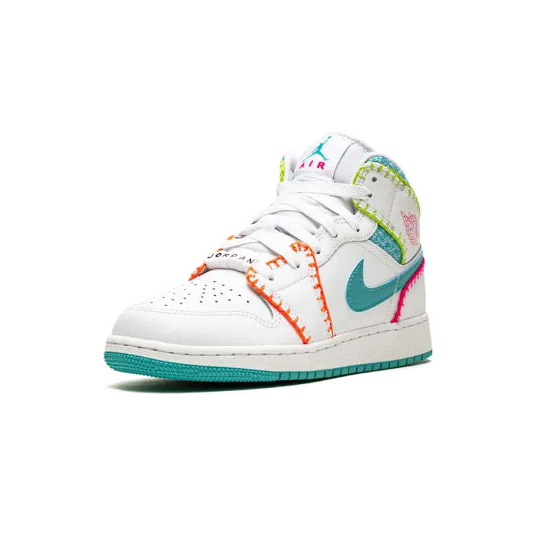 Jordan Jordan 1 Mid GS Multi Knit Grade School