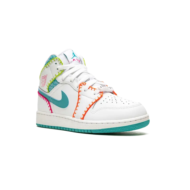 Jordan Jordan 1 Mid GS Multi Knit Grade School