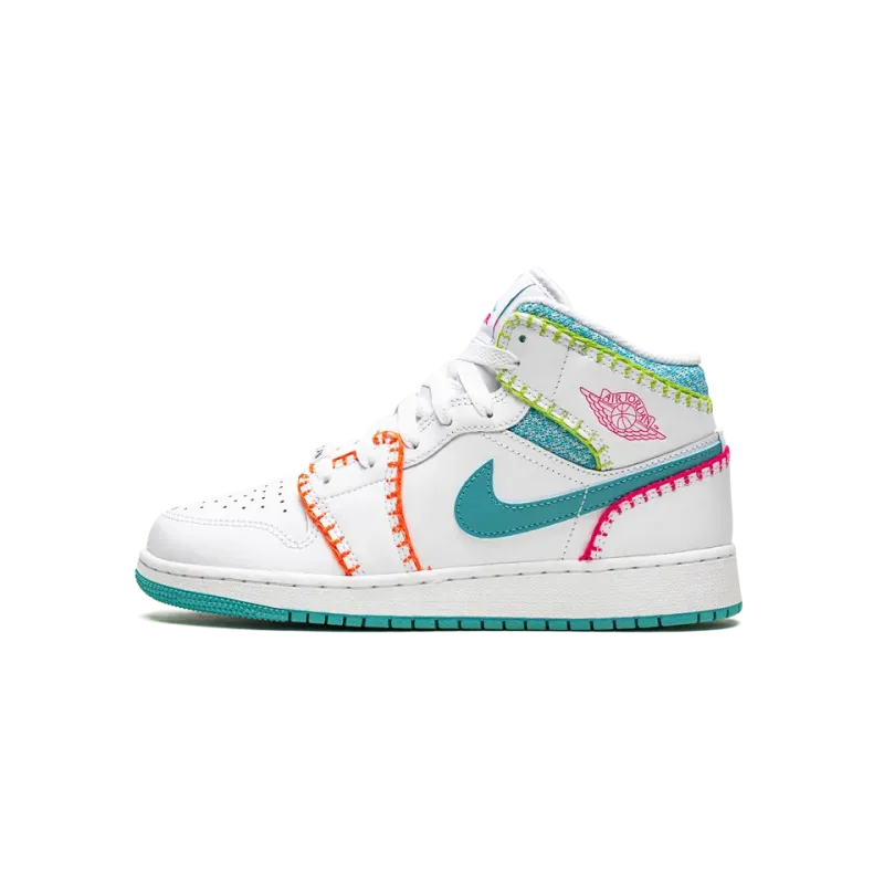 Jordan Jordan 1 Mid GS Multi Knit Grade School
