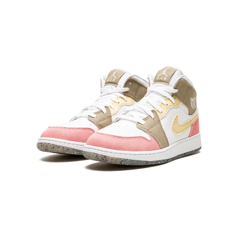 Jordan Jordan 1 Mid GS Pastel Vivid Green Grind Grade School