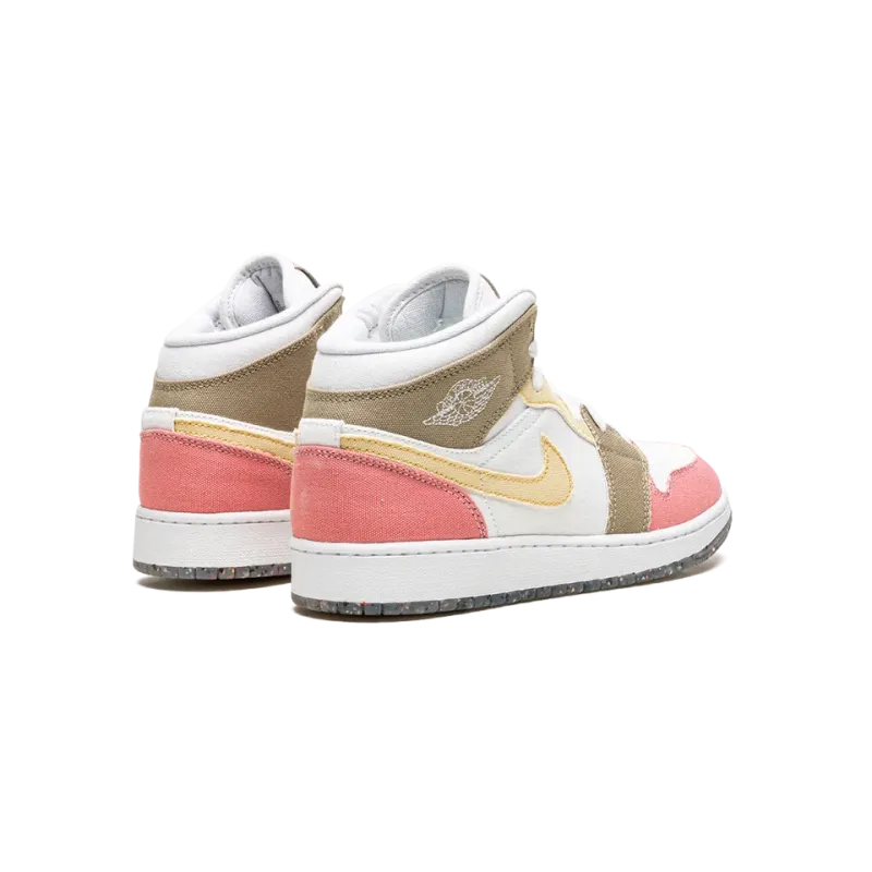 Jordan Jordan 1 Mid GS Pastel Vivid Green Grind Grade School