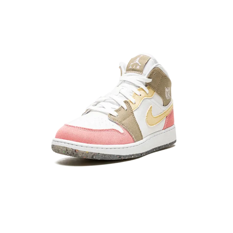 Jordan Jordan 1 Mid GS Pastel Vivid Green Grind Grade School