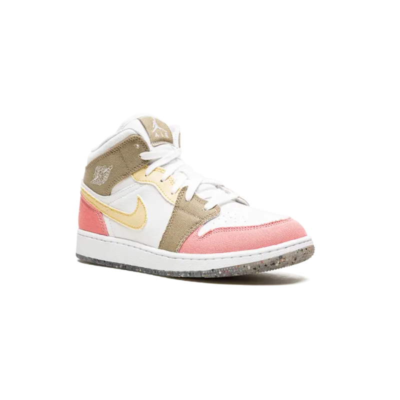 Jordan Jordan 1 Mid GS Pastel Vivid Green Grind Grade School