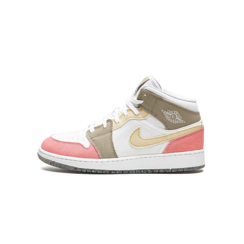 Jordan Jordan 1 Mid GS Pastel Vivid Green Grind Grade School