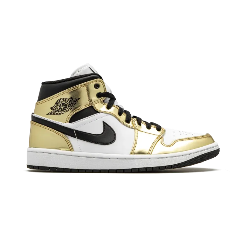 Jordan Air Jordan 1 Mid SE Metallic Gold Mens