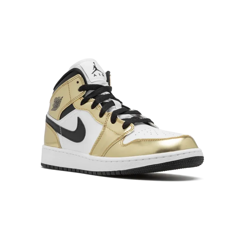 Jordan Air Jordan 1 Mid SE GS Metallic Gold Grade School