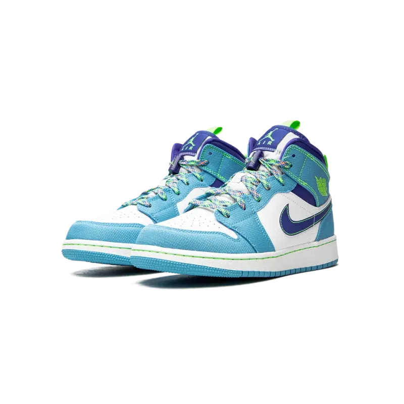 Jordan Jordan 1 Mid SE GS Sprite Blue Grade School