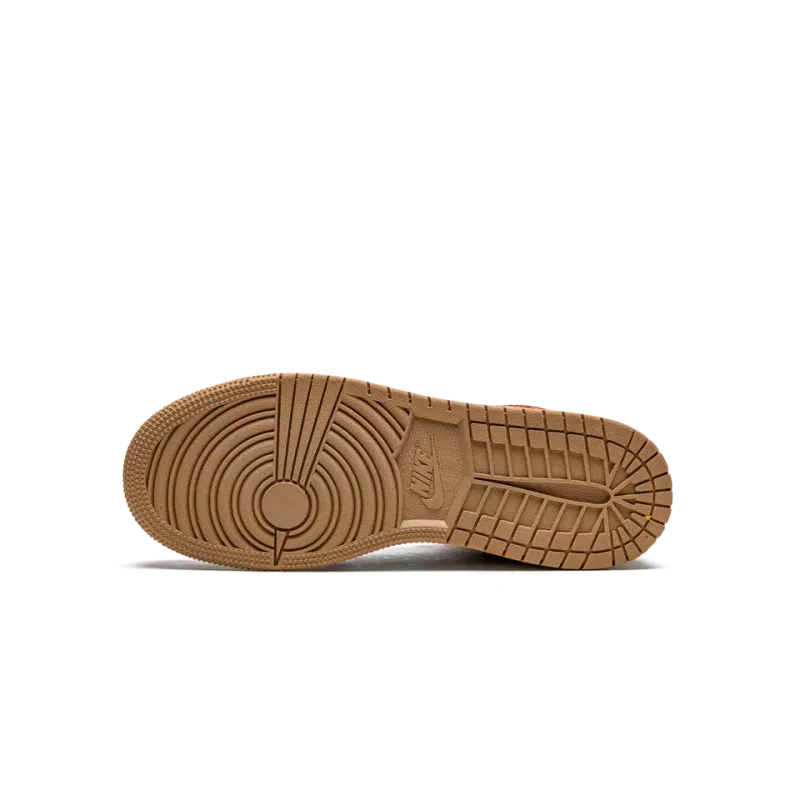 Jordan Jordan 1 Mid SE GS Denim / Red Suede Grade School