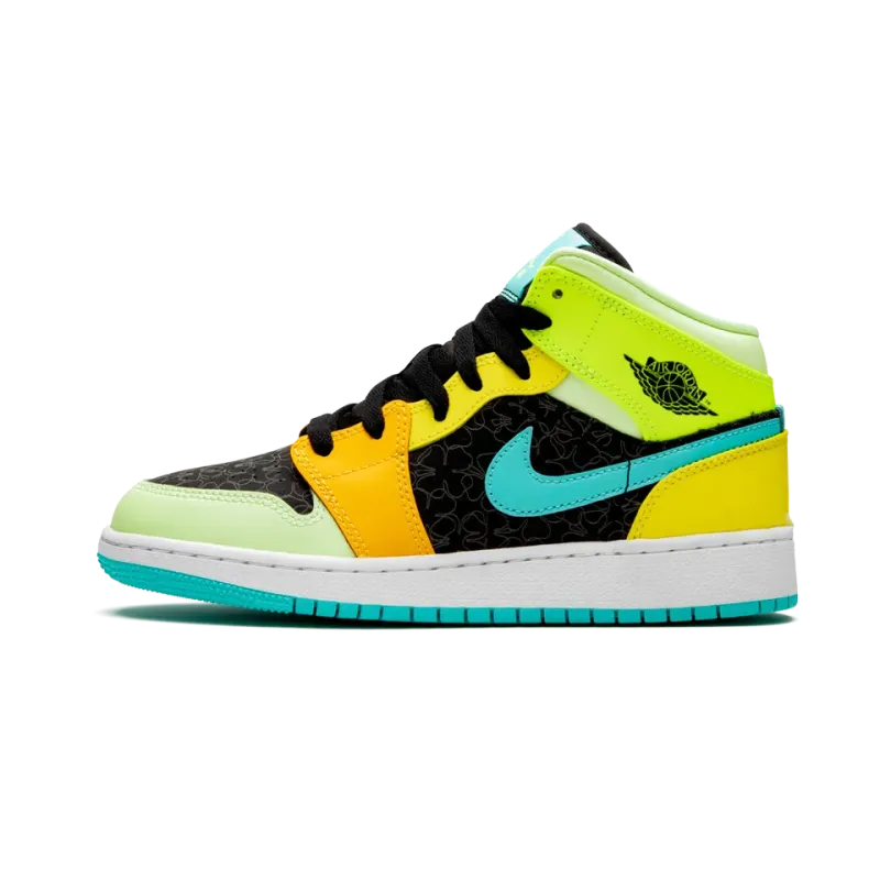 Jordan Air Jordan 1 Mid SE GS Four Leaf Clover Grade School