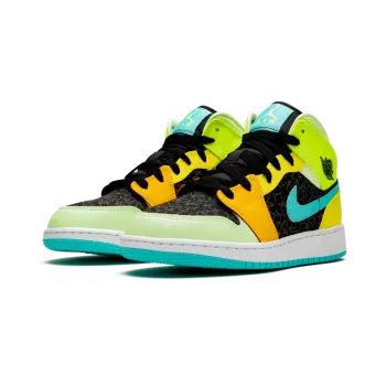 Jordan Air Jordan 1 Mid SE GS Four Leaf Clover Grade School