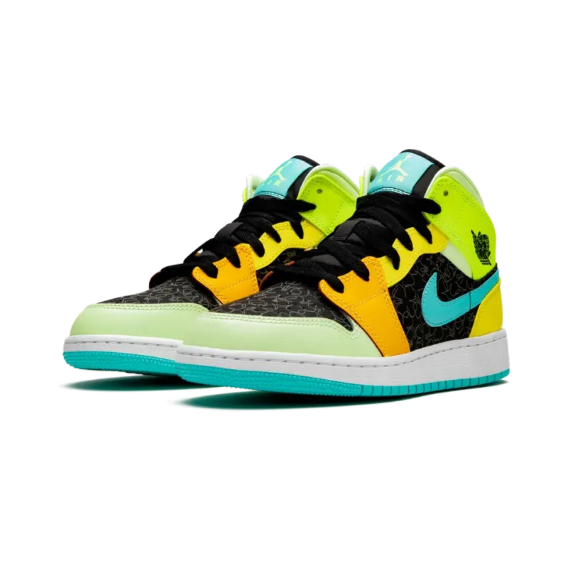 Jordan Air Jordan 1 Mid SE GS Four Leaf Clover Grade School