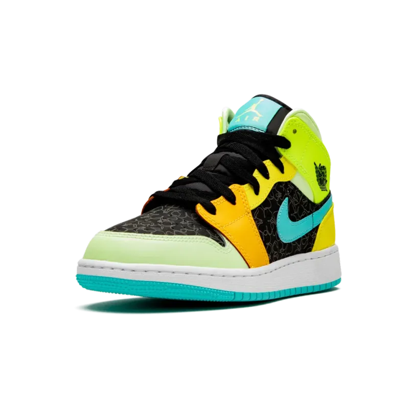 Jordan Air Jordan 1 Mid SE GS Four Leaf Clover Grade School